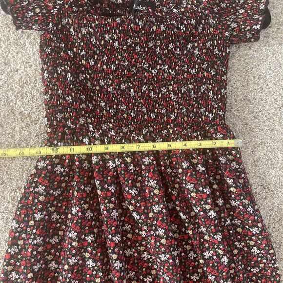 Aakaa Woman’s Maxi Dress Size Small Floral Red Flowers - Picture 7 of 8